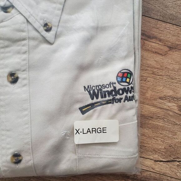 Vintage Windows Button Down Y2K Microsoft Windows CE Uniform - Picture 4 of 9